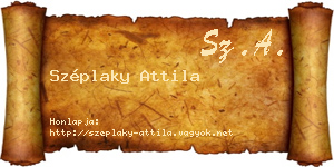 Széplaky Attila névjegykártya