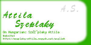 attila szeplaky business card